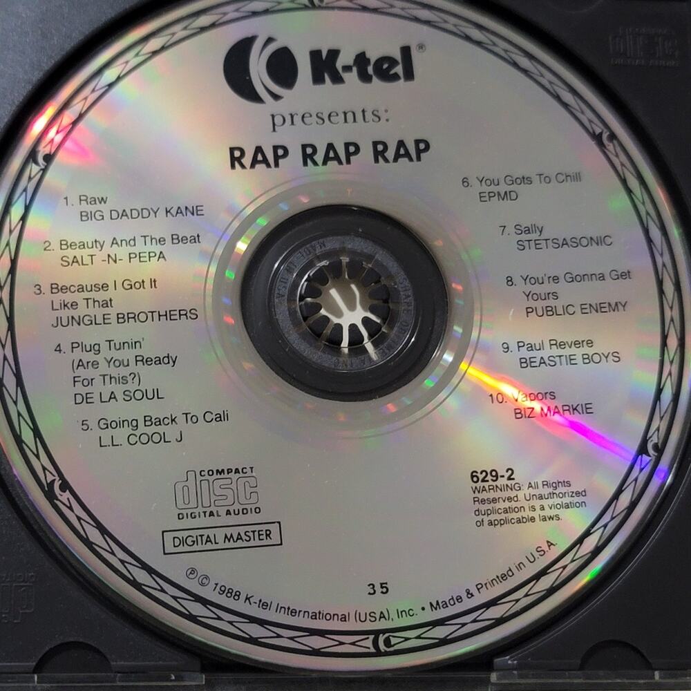 Vtg 1988 RAP RAP RAP Compilation CD Hip Hop - Picture 4 of 5